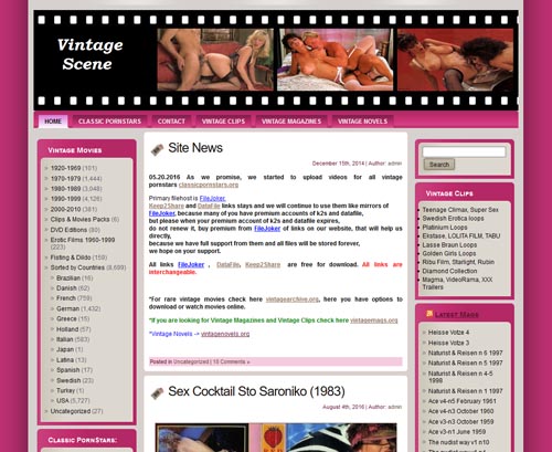 Review screenshot vintagescene.org