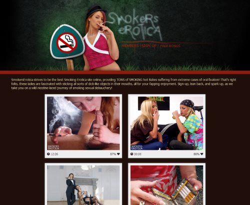 Smokers Erotica review and 10 similar smoking porn sites