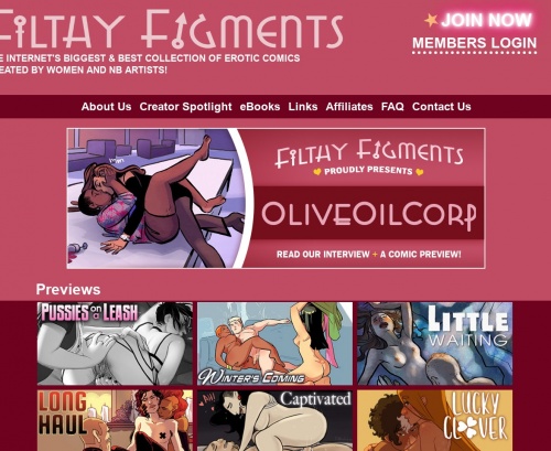 Review screenshot filthyfigments.com