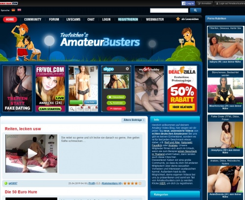Review screenshot amateurbusters.com