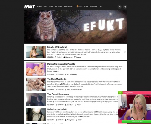 Weird Kinky Porn - eFukt alternatives - 25 sites like eFukt