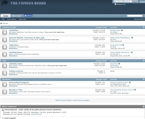 Review screenshot famousboard.com