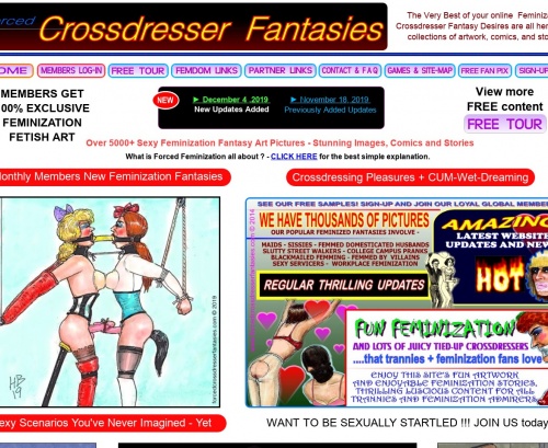 Review screenshot forcedcrossdresserfantasies.com