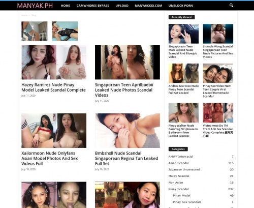 Sex Scandal Website