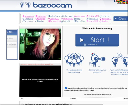 Review screenshot bazoocam.org