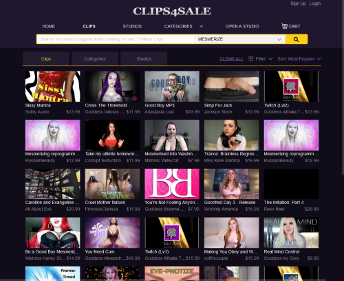 Review screenshot Clips4sale.com