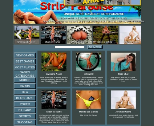 Review screenshot Stripparadise.com