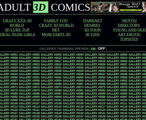 Review screenshot Adult3dcomics.com