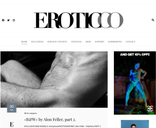 Review screenshot Eroticcomagazine.com
