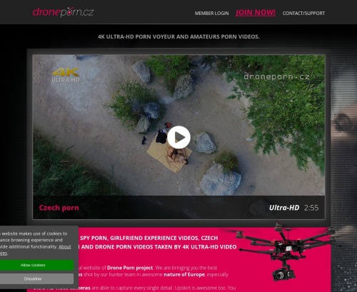 Review screenshot Droneporn.cz