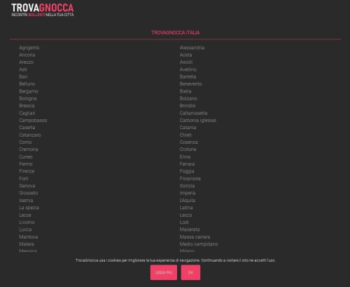Review screenshot trovagnocca.com