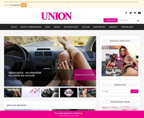 Review screenshot union.fr