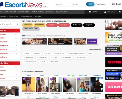 Review screenshot Escortnews.co.nz