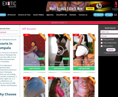 Review screenshot Exotickampala.com