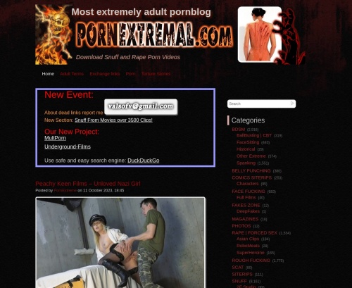 Review screenshot Pornextremal.com