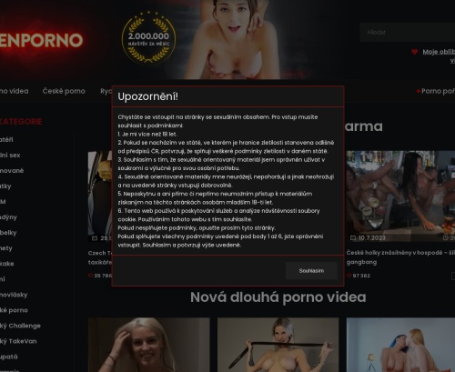 Review screenshot Jenporno.cz