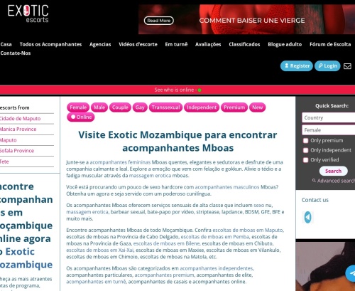 Review screenshot Exoticmozambique.com