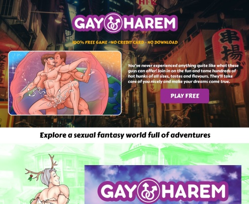 Review screenshot gayharem.com