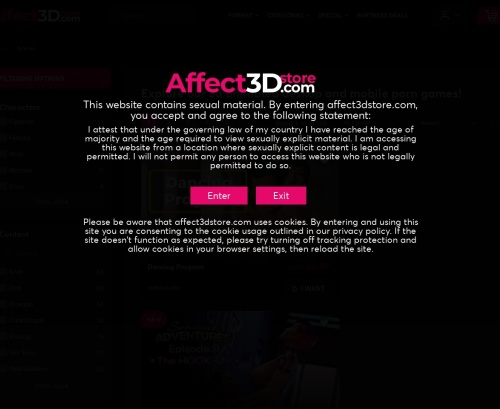 Review screenshot affect3dstore.com/3d-porn-games