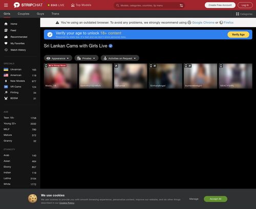 Review screenshot stripchat.com/girls/srilankan