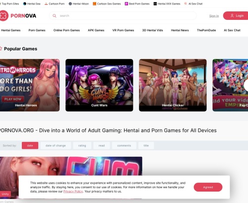 Review screenshot Pornova.org