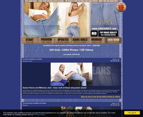 Review screenshot jeansbabes.com