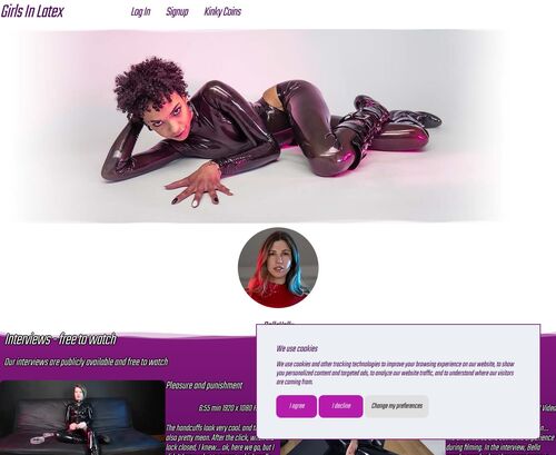 Review screenshot girls-in-latex.com