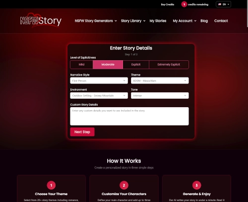 Screenshot from Nsfwstory.com for review purposes Review screenshot Nsfwstory.com
