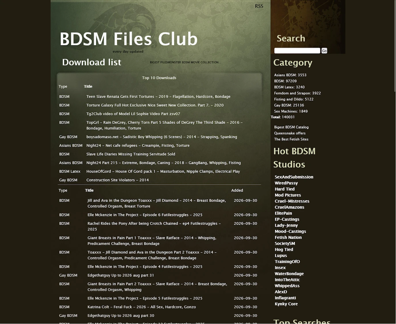 Screenshot from bdsm-files.com for review purposes Review screenshot bdsm-files.com