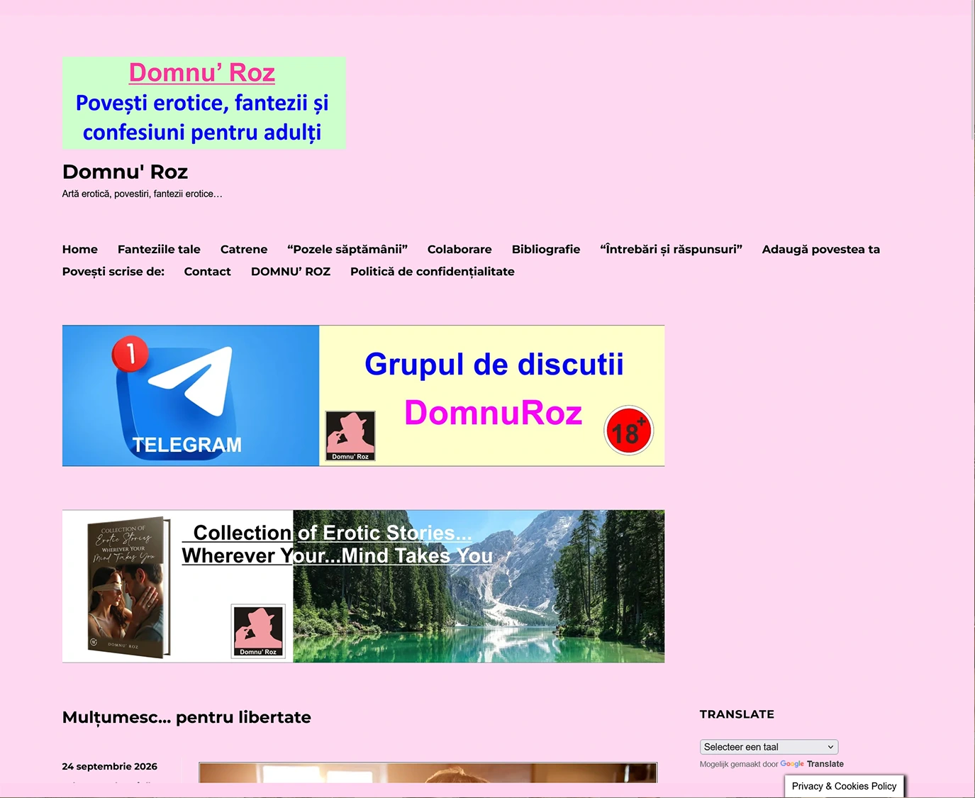 Screenshot from Domnuroz.ro for review purposes Review screenshot Domnuroz.ro