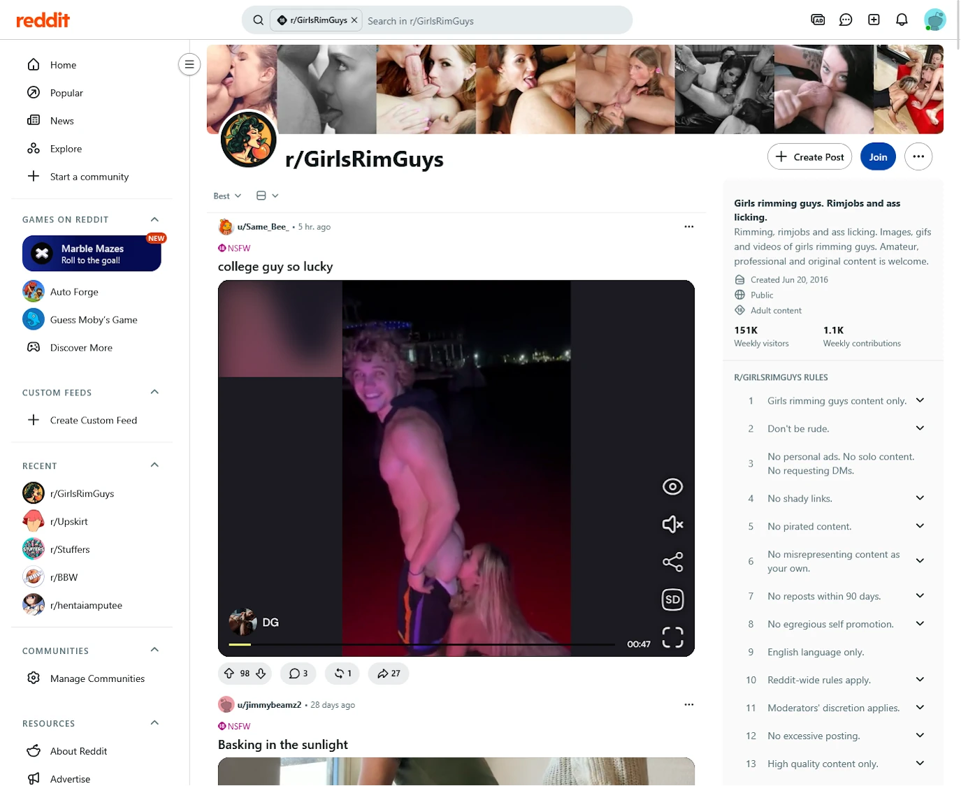 Reddit GirlsRimGuys