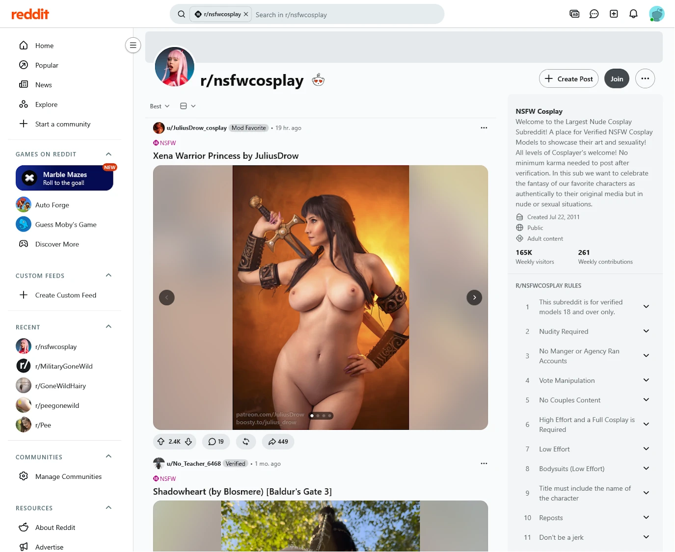 Reddit NSFWCosplay