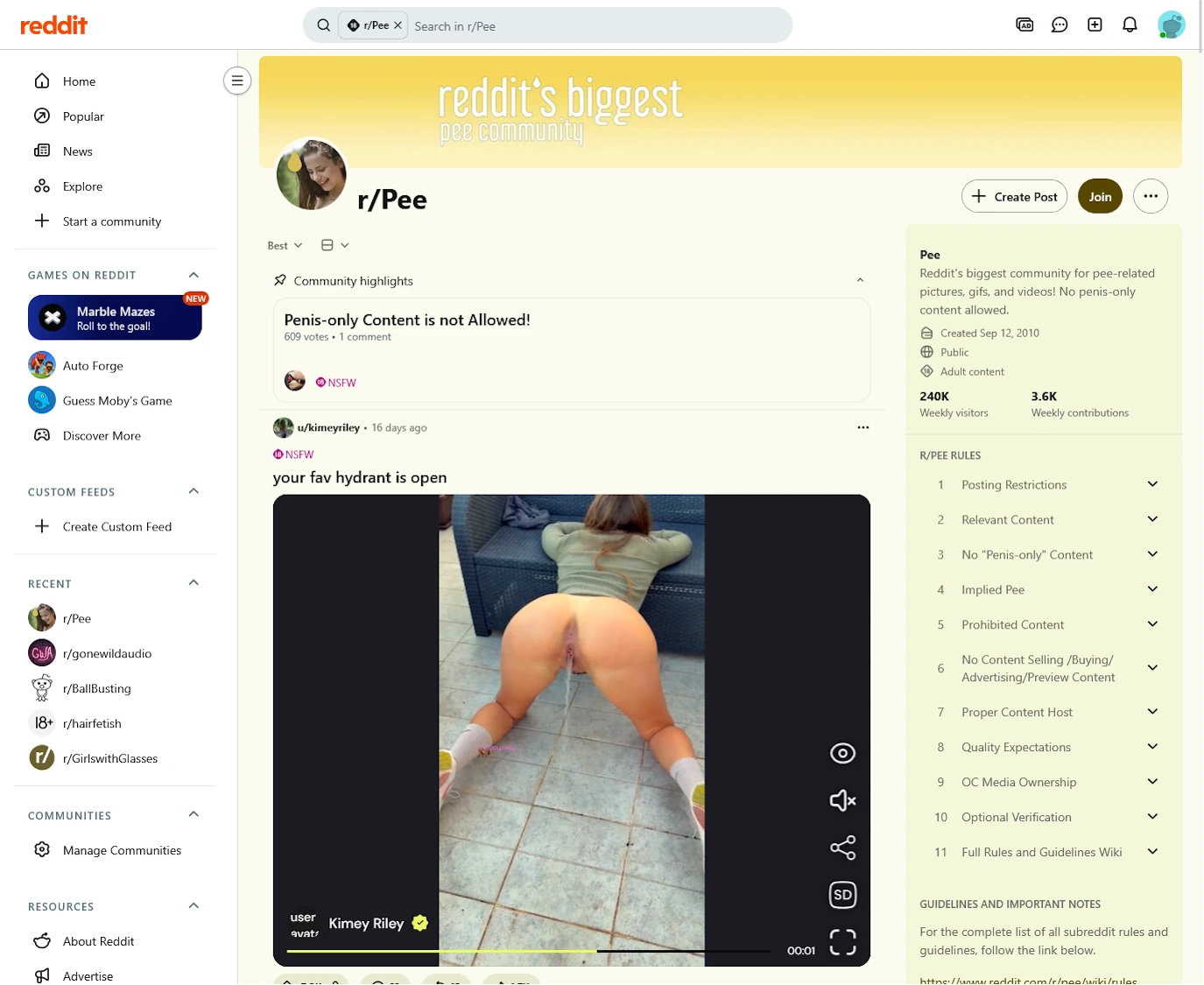 Reddit Pee