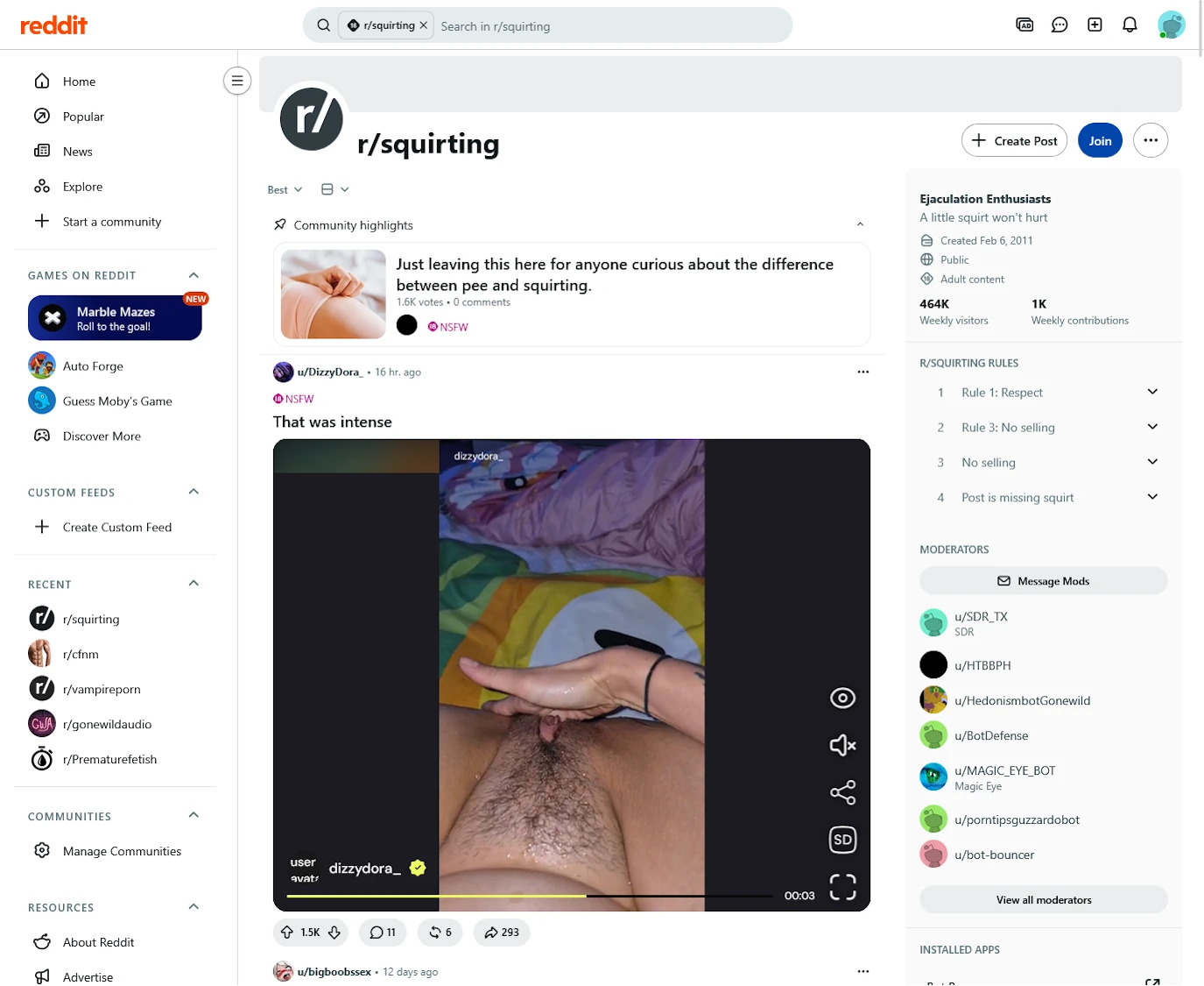 Reddit Squirting