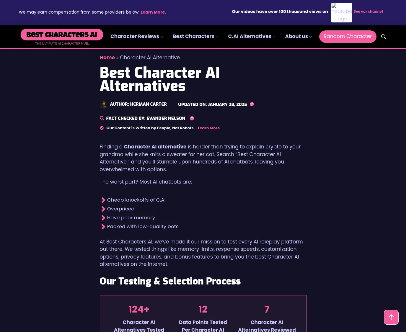 Best Characters AI