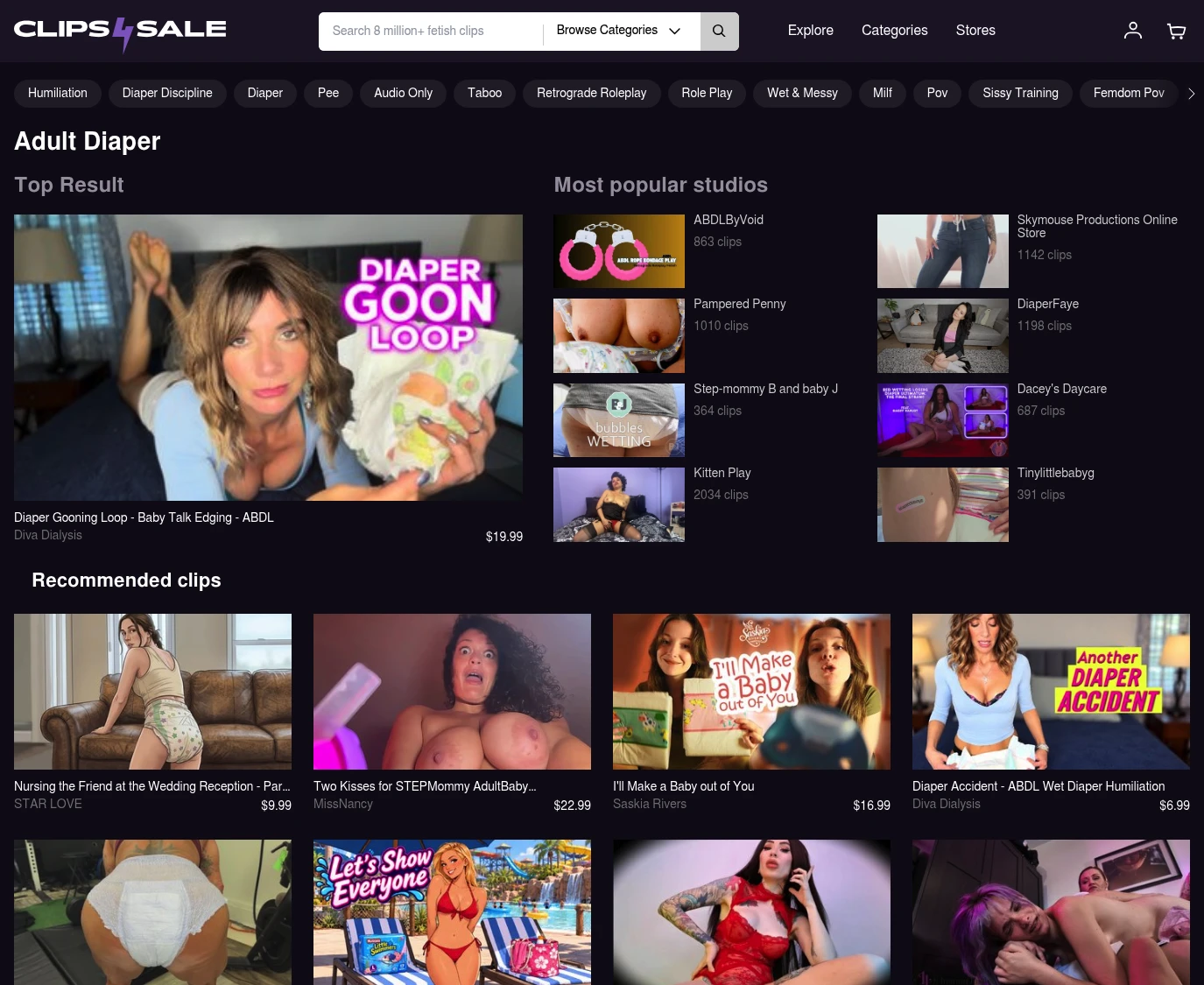 Clips4Sale Diaper
