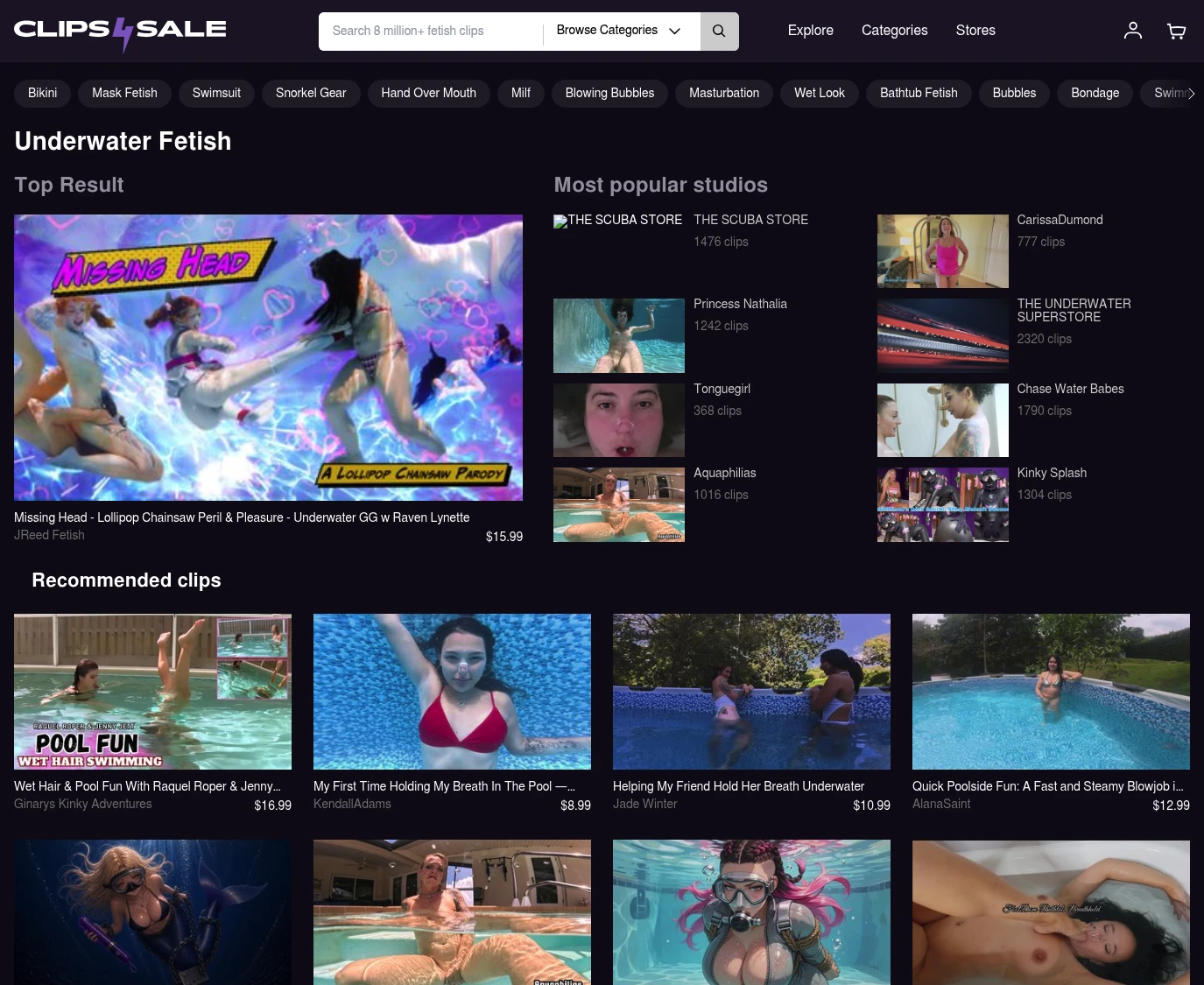 Clips4Sale Underwater