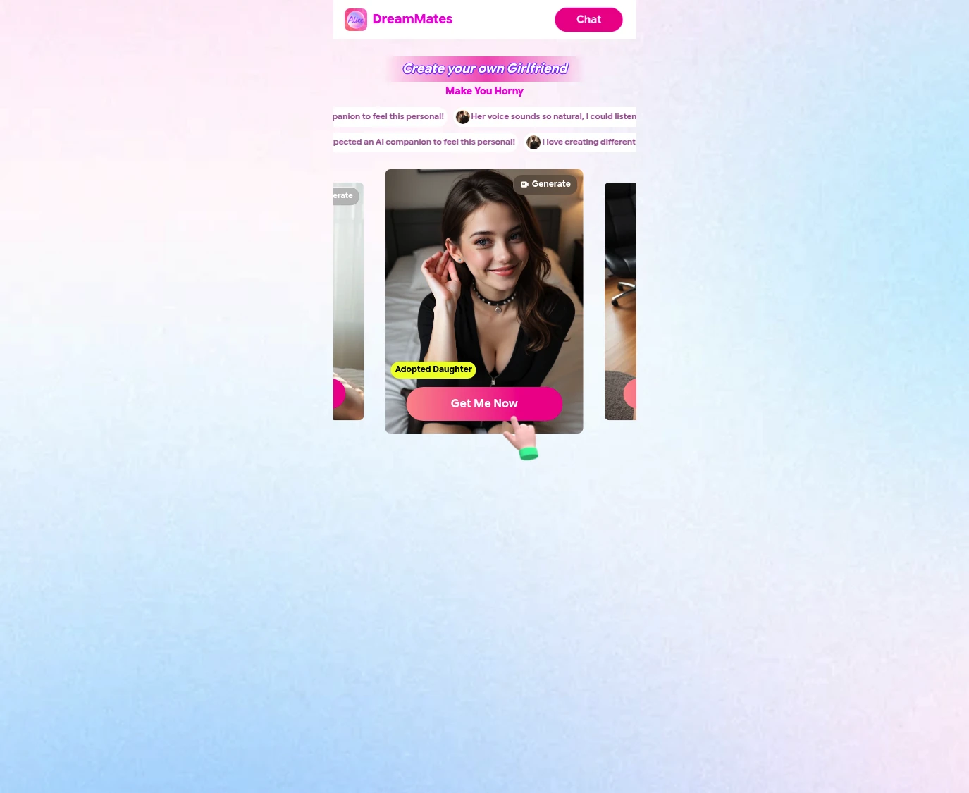 Screenshot from Dreammates.ai for review purposes Review screenshot Dreammates.ai