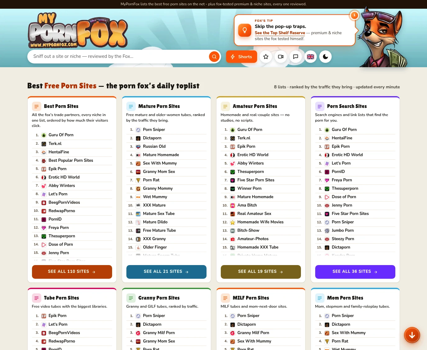 Screenshot from Mypornfox.com for review purposes Review screenshot Mypornfox.com