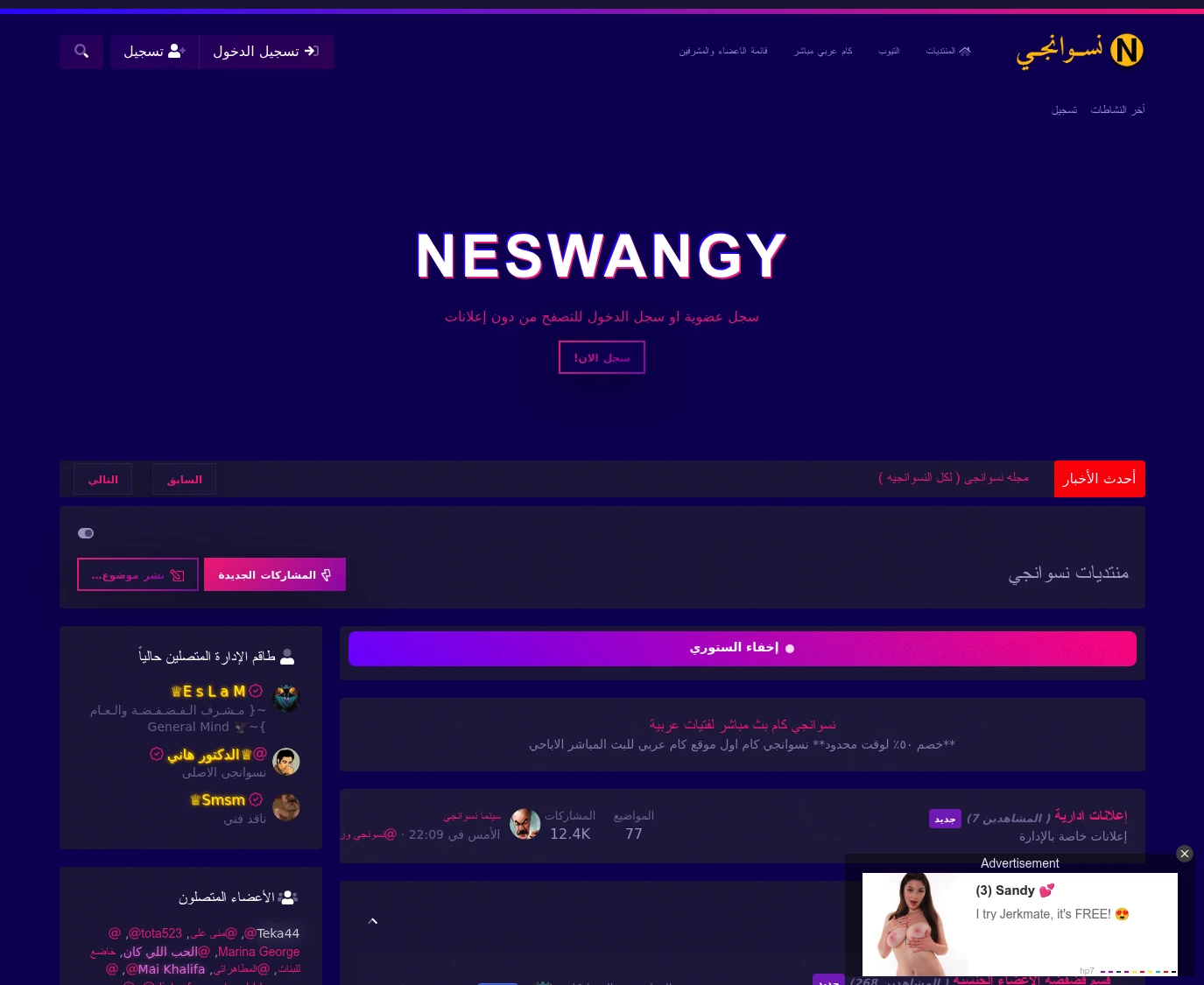 Screenshot from نسوانجي.net for review purposes Review screenshot نسوانجي.net