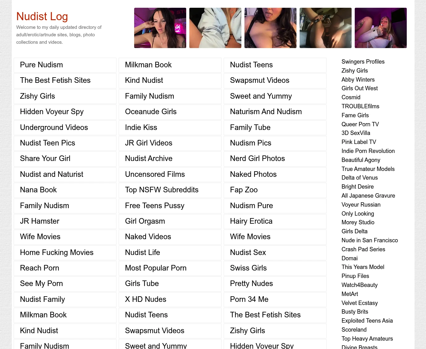 Screenshot from Nudistlog.com for review purposes Review screenshot Nudistlog.com
