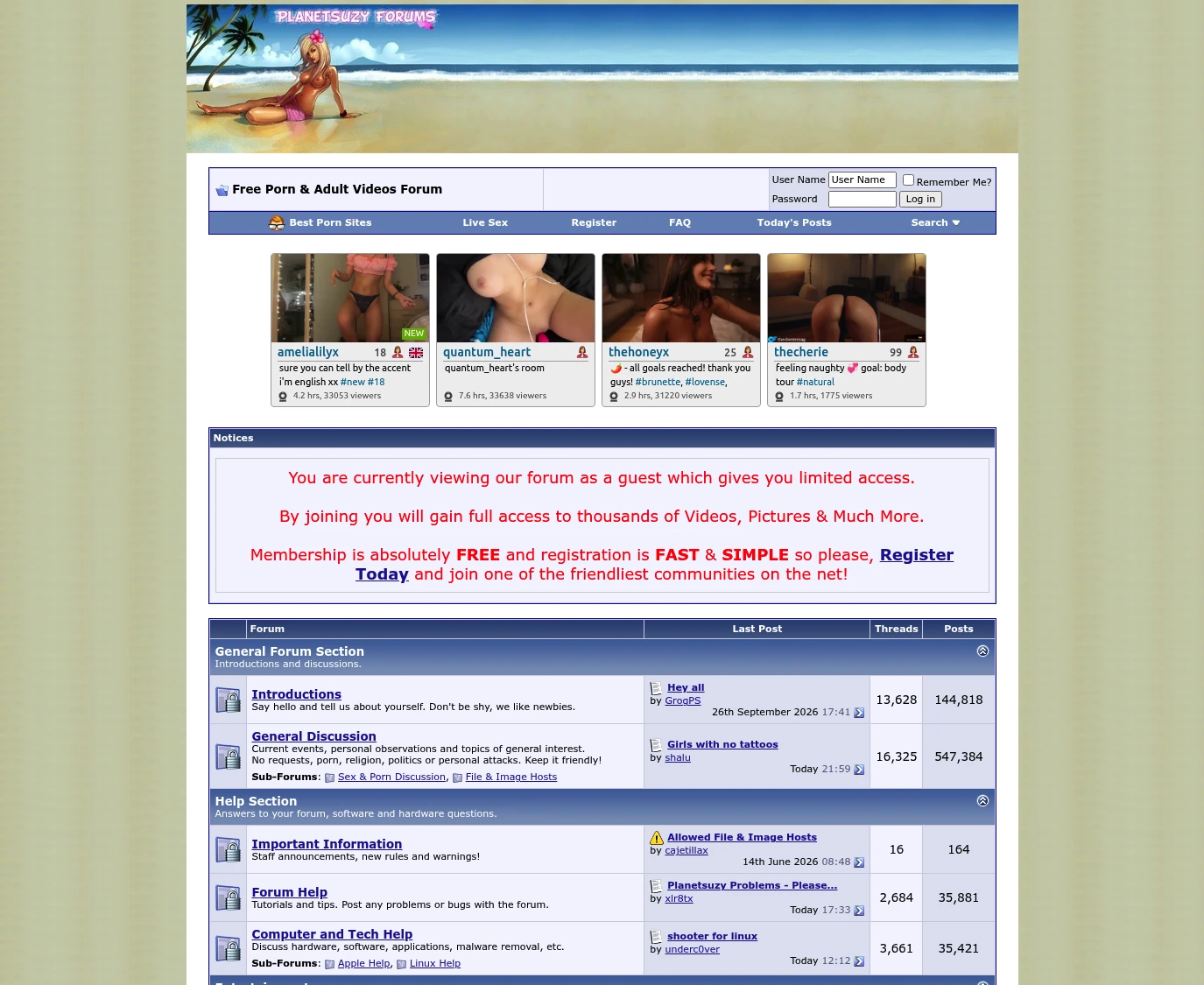 Review screenshot planetsuzy.org