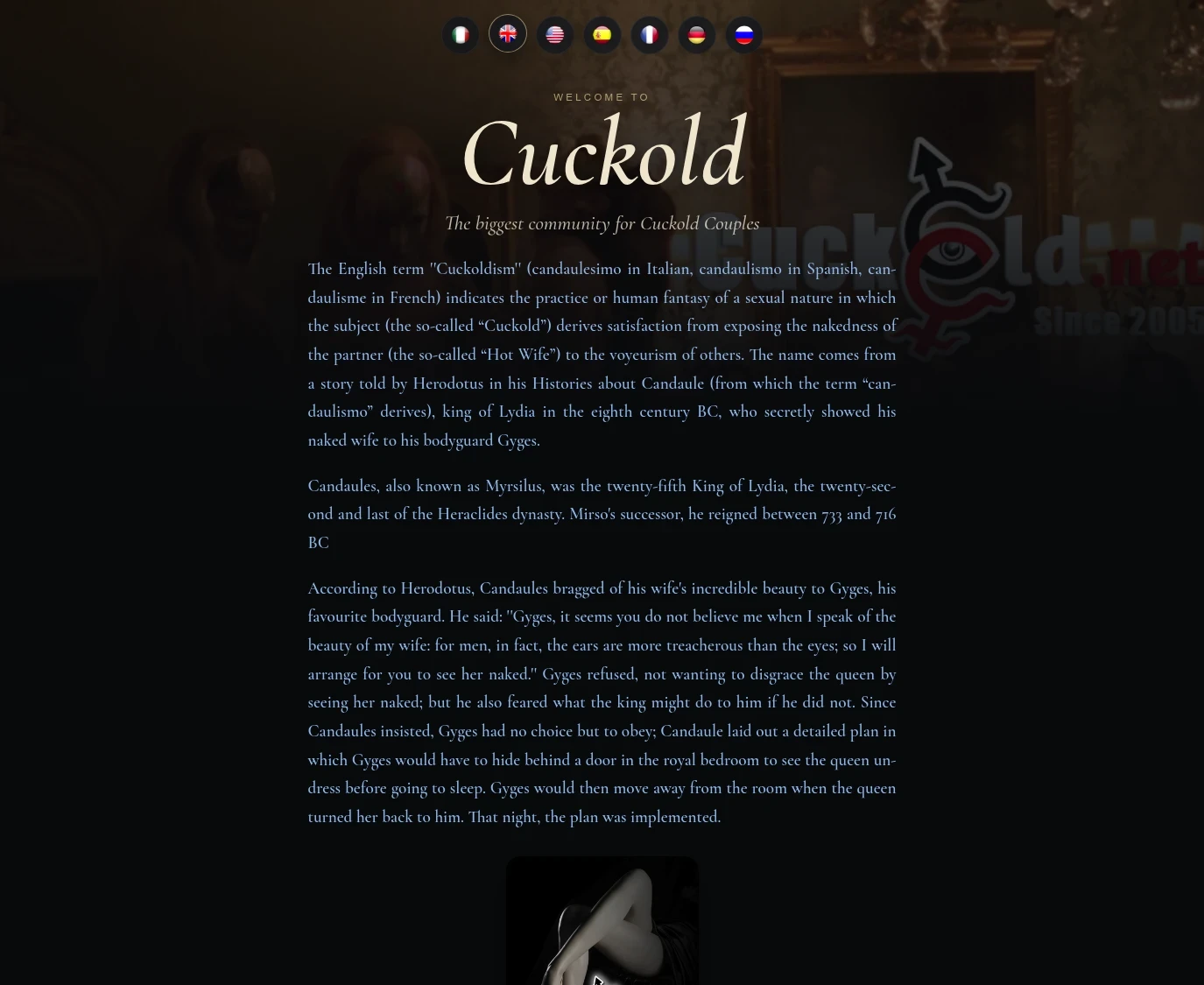 Screenshot from thecuckold.com for review purposes Review screenshot thecuckold.com