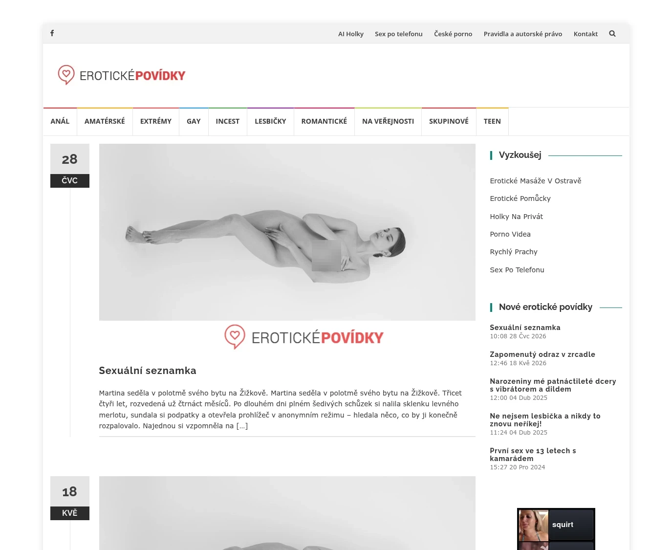 Screenshot from jenerotickepovidky.cz for review purposes Review screenshot jenerotickepovidky.cz