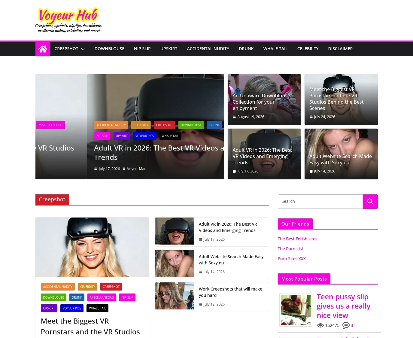 Screenshot from voyeurhub.org for review purposes Review screenshot voyeurhub.org
