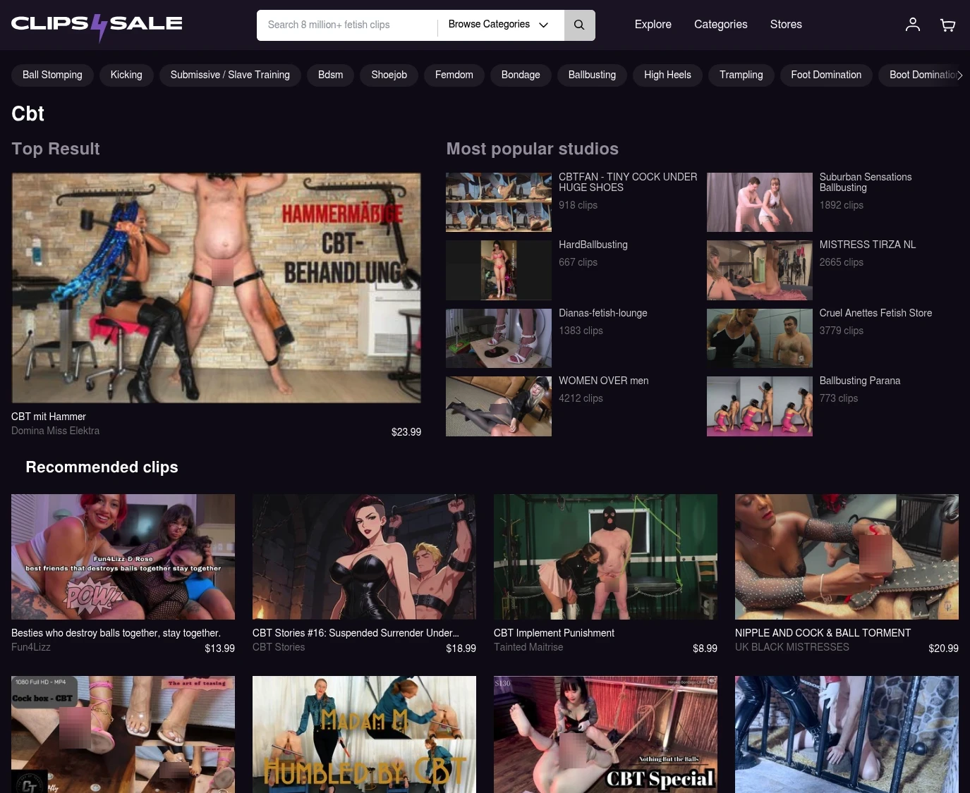 Clips4Sale Ballbusting
