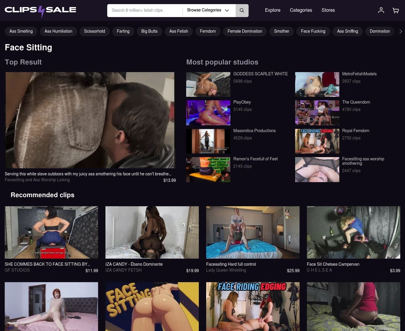 Clips4Sale Facesitting