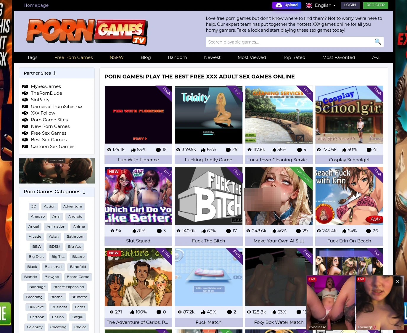 Screenshot from porngames.tv for review purposes Review screenshot porngames.tv