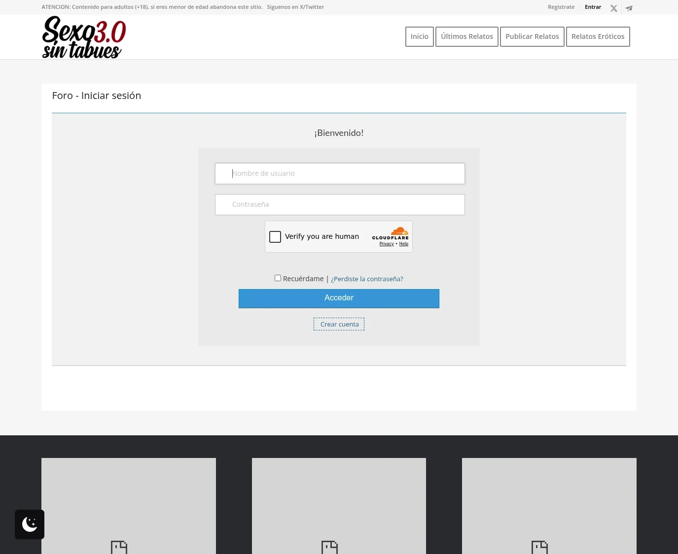 Screenshot from sexosintabues30.com for review purposes Review screenshot sexosintabues30.com