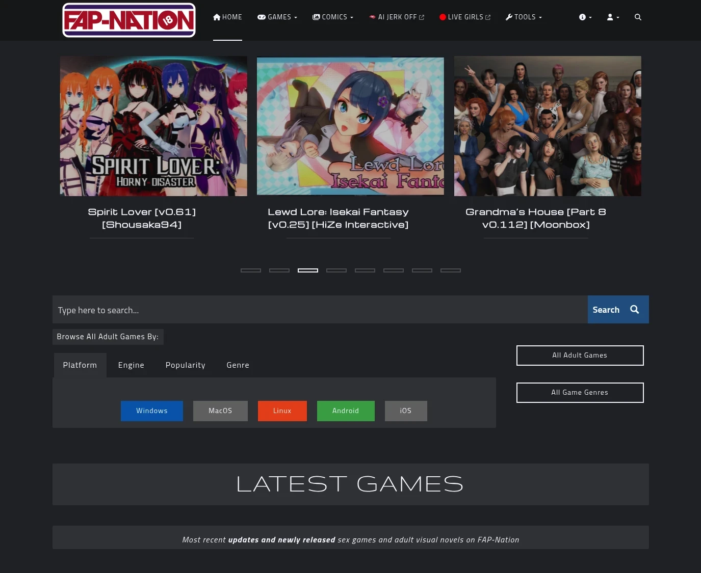 Screenshot from fap-nation.com for review purposes Review screenshot fap-nation.com